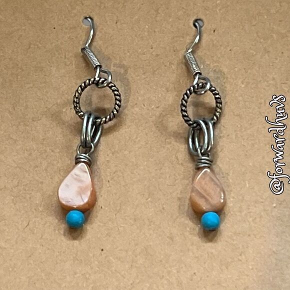 Bundle Sale 3 for $15 | Silver-tone and Plastic Dangle Earrings - Picture 4 of 7